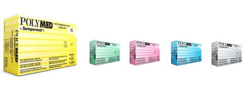 Polymed Powder-free Latex Exam Gloves